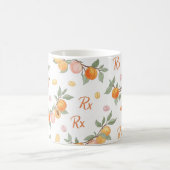 Rx Prescription Peach Pill Pattern Pharmacy コーヒーマグカップ (中央)