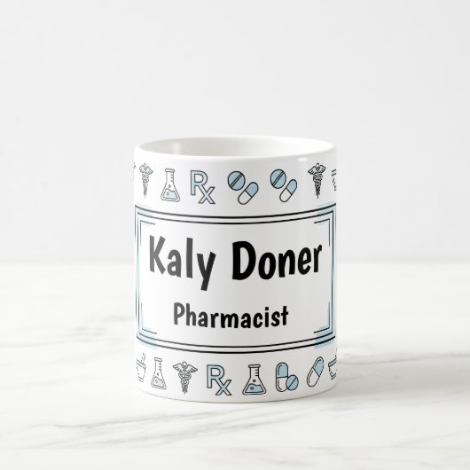RX Style Personalized Pharmacist Mug コーヒーマグカップ (中央)