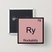 Ry -ロカビリー化学素おもしろい子シンボルT型 缶バッジ (正面&裏面)