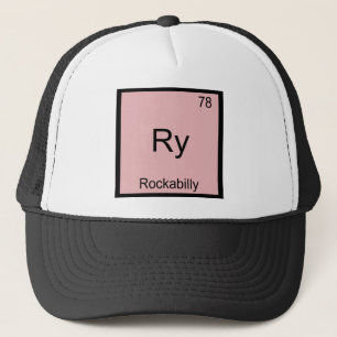 Ry - ロカビリー面白化学元素シンボルTシャツ キャップ