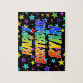 「RYAN」名、おもしろい「ハッピーバースデー」 ジグソーパズル (縦)