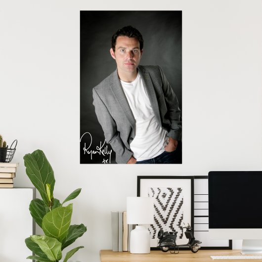 Ryan Kelly Music - Poster-Gray-"Signed" ポスター (ホームオフィス)