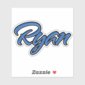 Ryan Name blue Aufkleber Sticker Stickerset シール (シート)