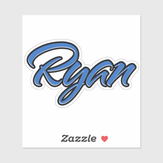 Ryan Name blue Aufkleber Sticker Stickerset シール (シート)