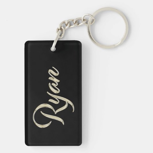 Ryan Name whitegold Schlüsselanhänger Anhänger キーホルダー (裏面)