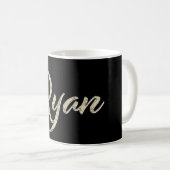 Ryan Name whitegold Tasse Teetasse Kaffeetasse コーヒーマグカップ (正面右)