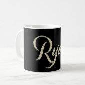Ryan Name whitegold Tasse Teetasse Kaffeetasse コーヒーマグカップ (正面左)