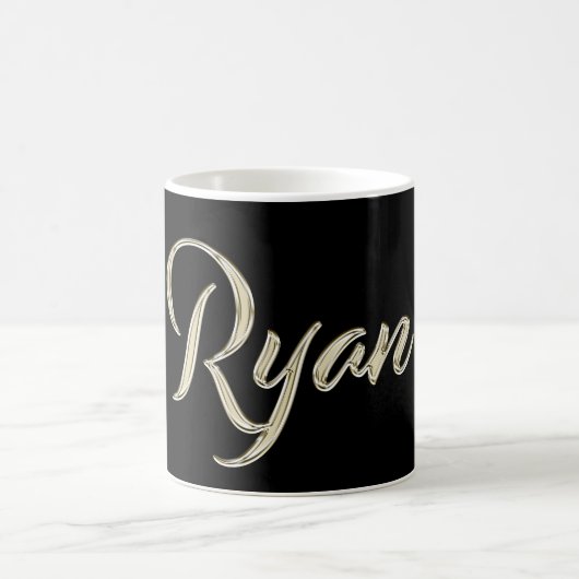Ryan Name whitegold Tasse Teetasse Kaffeetasse コーヒーマグカップ (中央)