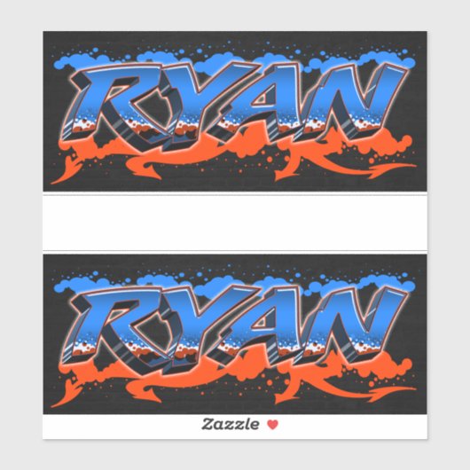 Ryan Vorname Name Graffiti Aufkleber Sticker シール (シート)