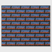 Ryan Vorname Name Graffiti blue orange ラッピングペーパー (フラット)