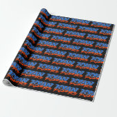 Ryan Vorname Name Graffiti blue orange ラッピングペーパー (アンロールド)