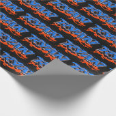 Ryan Vorname Name Graffiti blue orange ラッピングペーパー (角)