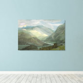 Rydal Water、1786 (w/c) キャンバスプリント (インサイチュ (ウッドフロア))