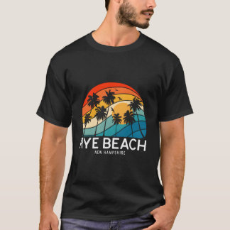 Rye Beach New Hampshire Palm Tree Tropical Beach Tシャツ