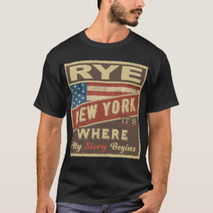 RYE、NY僕の物語が始まる場所だ Tシャツ