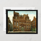 Rylands Library, Manchester UK 1909ヴィンテージ ポストカード (正面/裏面)
