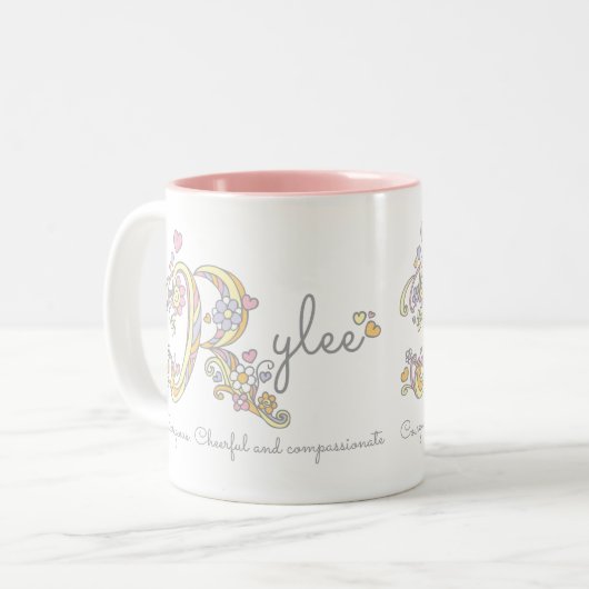 Ryleeの装飾的な名前および意味マグ ツートーンマグカップ (正面左)