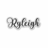 Ryleigh名 – 手書き書 シール (正面)