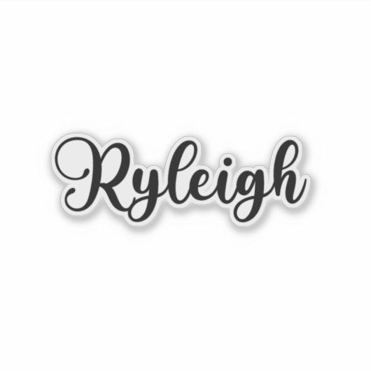 Ryleigh名 – 手書き書 シール (正面)