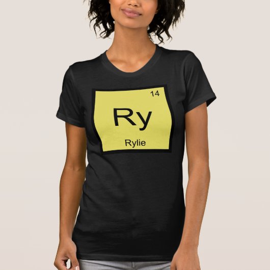 Rylie 名前 化学元素 周期表 tシャツ (正面)