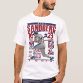 Ryno Hall Of Fame Baseball Stats Tribute Tシャツ (正面)