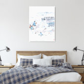 Ryogoku橋の47 Roninの日本語Ukiyo-e キャンバスプリント (インサイチュ (寝室))