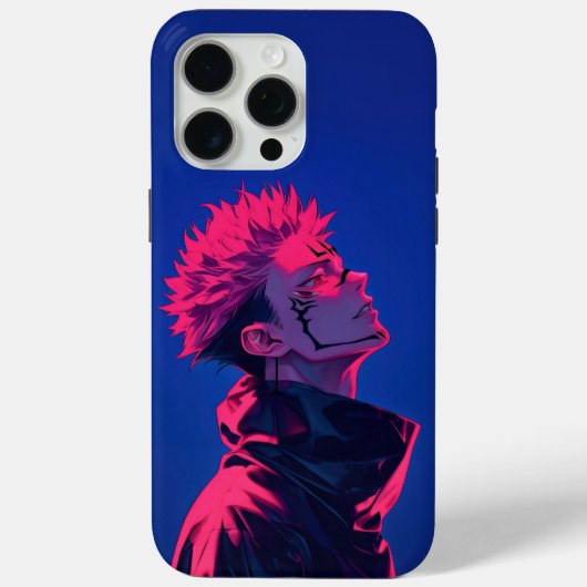 Ryomen Sukuna Neon Curse Case-Mate iPhoneケース (裏面)