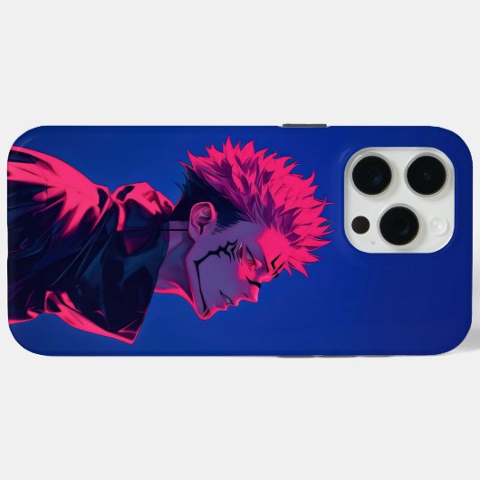 Ryomen Sukuna Neon Curse Case-Mate iPhoneケース (裏面 (横))