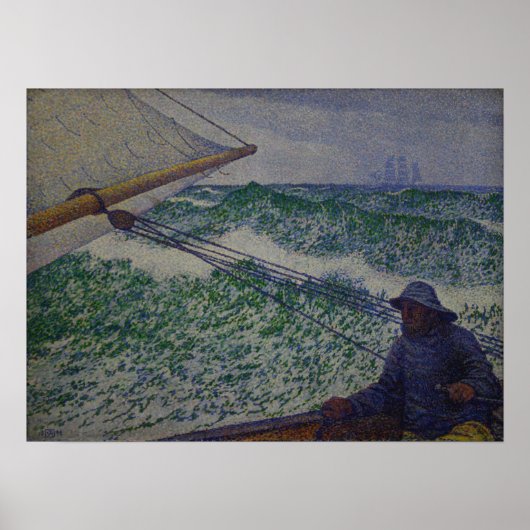 Rysselberghe - The Man At The Tiller 1892 ポスター (正面)