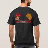 RYU VS KEN ロゴ 黒 バック透明 Tシャツ (裏面)