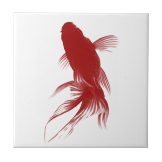 Ryukinの赤い金魚 タイル Zazzle Co Jp