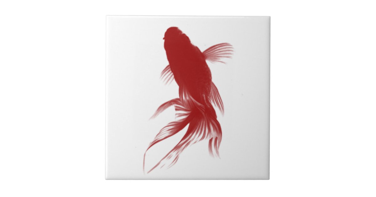 Ryukinの赤い金魚 タイル Zazzle Co Jp