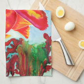 Ryukinの金魚の台所か手タオル キッチンタオル (四つ折り)