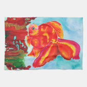 Ryukinの金魚の台所か手タオル キッチンタオル (横)