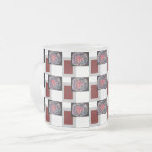 RZ-GIFT特別パパ_バラ_BLACK_RED_ フロストグラスマグカップ (正面左)