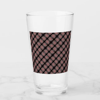 RZ-glass cup rose like kaleidoscope art ,black,red タンブラーグラス