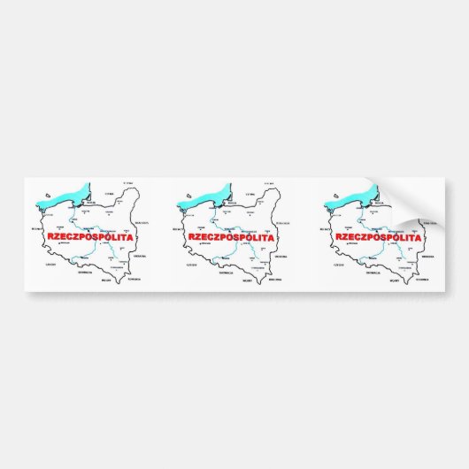 Rzeczpospolitaポルスカ バンパーステッカー (正面)