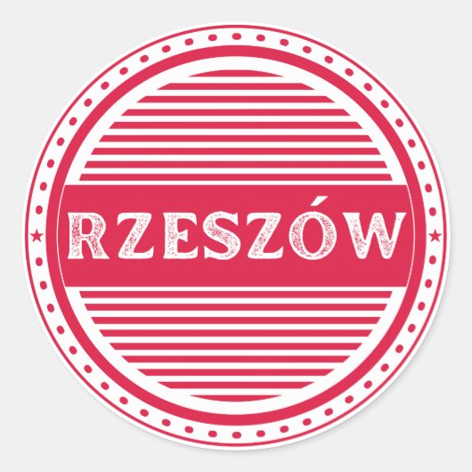 Rzeszow City Pride Emblem – Polish Identity ラウンドシール (正面)
