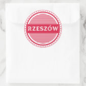 Rzeszow City Pride Emblem – Polish Identity ラウンドシール (バッグ)