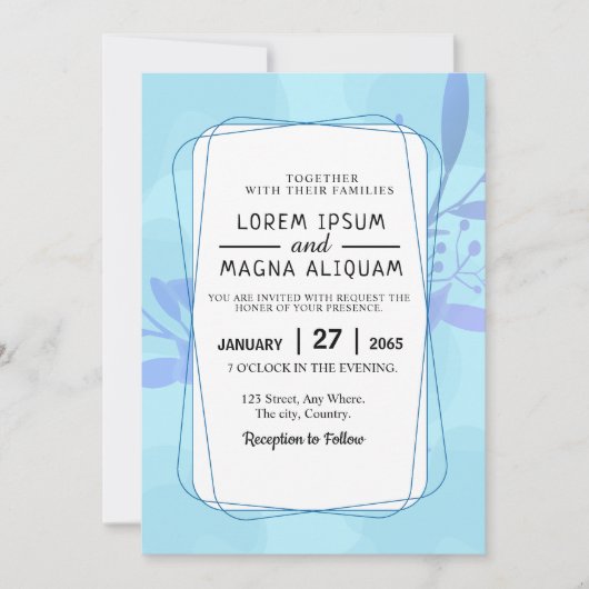 sおよび結婚婚約カードデザイン収集 招待状 (正面)