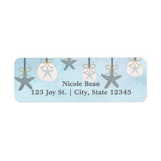 sつるスターフィッシュ&サンドドルビーチ住所 シール (正面)