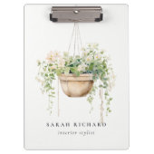 sつるフローラハウスプラントウォーターカラーボタニカル クリップボード (正面)