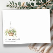 sつるフローラハウスプラントウォーターカラーボタニカル ノートカード