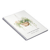 sつるフローラハウスプラントウォーターカラーボタニカル ノートブック (右側)