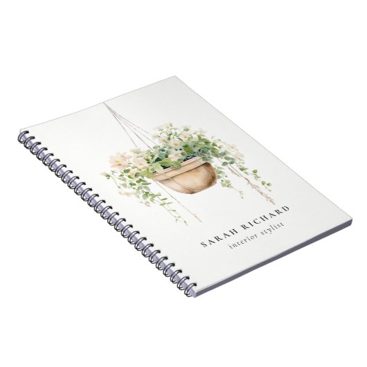 sつるフローラハウスプラントウォーターカラーボタニカル ノートブック (右側)