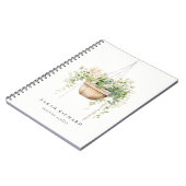 sつるフローラハウスプラントウォーターカラーボタニカル ノートブック (左側)