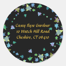 sつる Stars Jewish REPLY RETURNステッカー厩舎 ラウンドシール