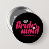 Sとバチェロレッテ用結婚のブライドメイドピン 缶バッジ (正面&裏面)