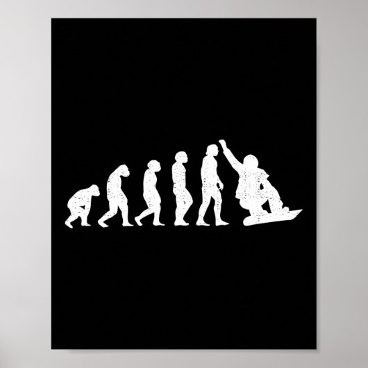 Sに対するMan Boarder Monkey Apeのスノーボード進化 ポスター (正面)