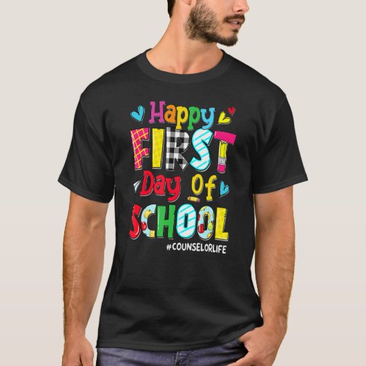 Sに戻る学校参事生活の幸せな初日 Tシャツ (正面)